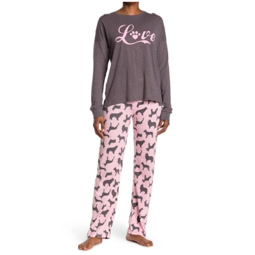 NWT Cozy Zoe L Long Sleeve Love Dogs Pajama Set 112924